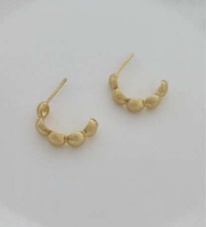 Brinco Bolinha Meia Argola BR0014 Style